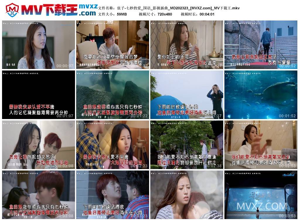 弦子-七秒的爱_国语_影视插曲_MD202323